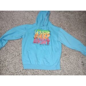 Kerusso Sweatshirt Hoodie Women's Sz Small Blue Jesus God Church Love Savior...